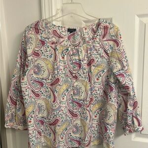 Talbots Multicolor Paisley Blouse